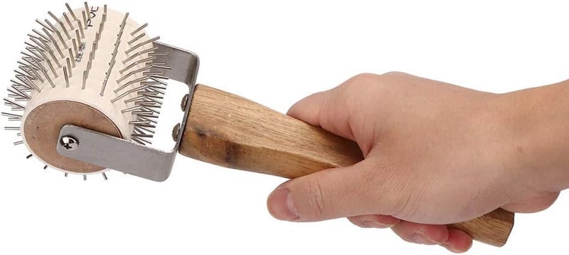 FUZHUI Propolis Collector, Roller Type Propolis Collector, Hy Uncapping Roller, Uncapping Pin Head Roller, Stainless Steel Bee Hy Extracting Tool with Comfortable Wooden Handle for Beekeeper - Image 4